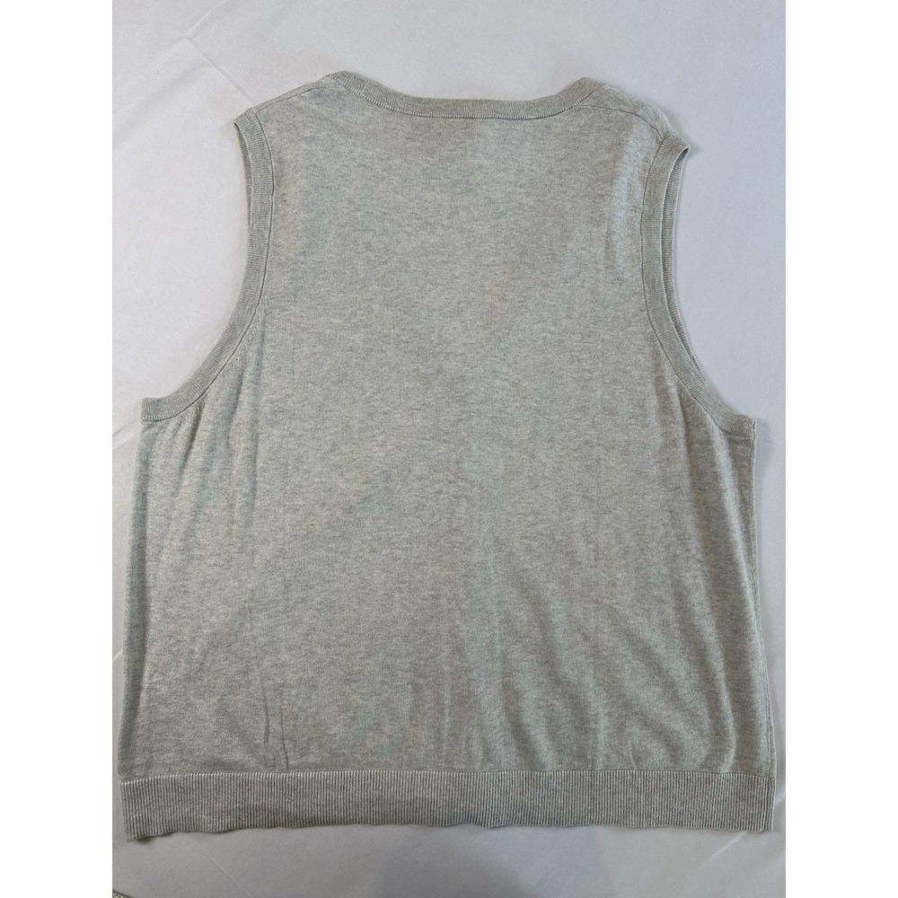 J. Crew Women Gray Button Front Sweater-Vest Academia Preppy Sz XL Classic NWT - Picture 4 of 7